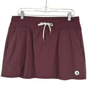 Vuori Seabreeze Skirt Skort Womens XL Burgundy Athletic Workout SS-2141